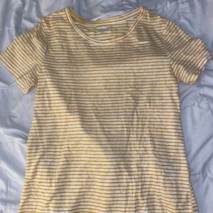 Yellow and white shirt size S